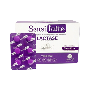Lactase - Sensilatte 9.000 Fcc Sabor Baunilha 30 Comprimidos Orodispersíveis