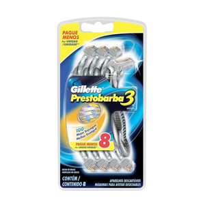 Aparelho De Barbear Gillette Prestobarba 3 Leve 8 Pague 7