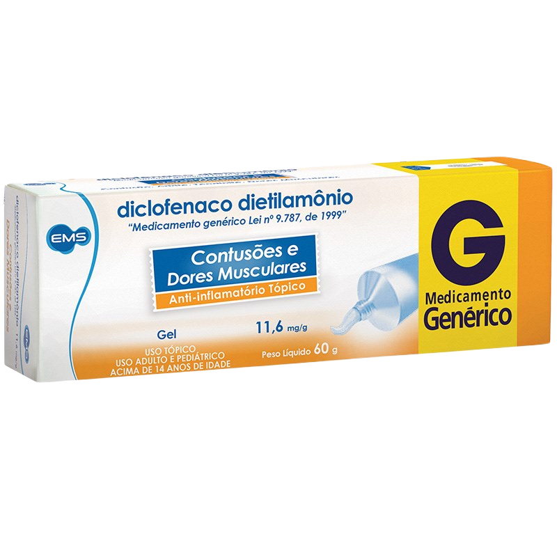 DICLOFENACO DIETILAMÔNIO GEL 60G - EMS - GENÉRICO