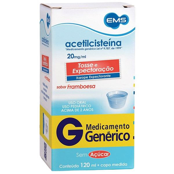 ACETILCISTEÍNA XAROPE PEDIÁTRICO 120ML - EMS - GENÉRICO