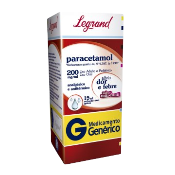 PARACETAMOL 200MG/ML GOTAS 15ML - LEGRAND - GENÉRICO