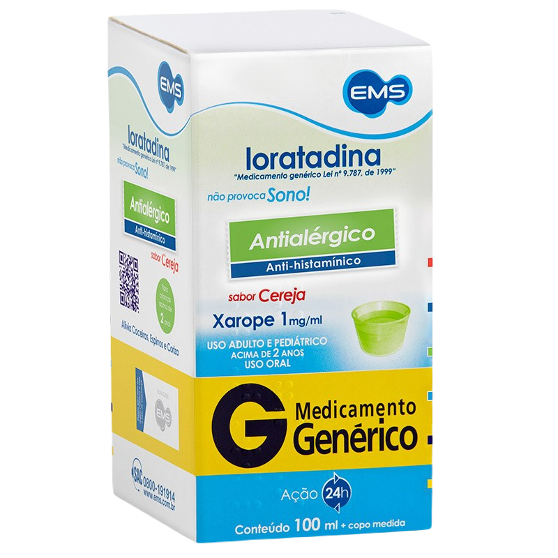 LORATADINA XAROPE 100ML - EMS - GENÉRICO