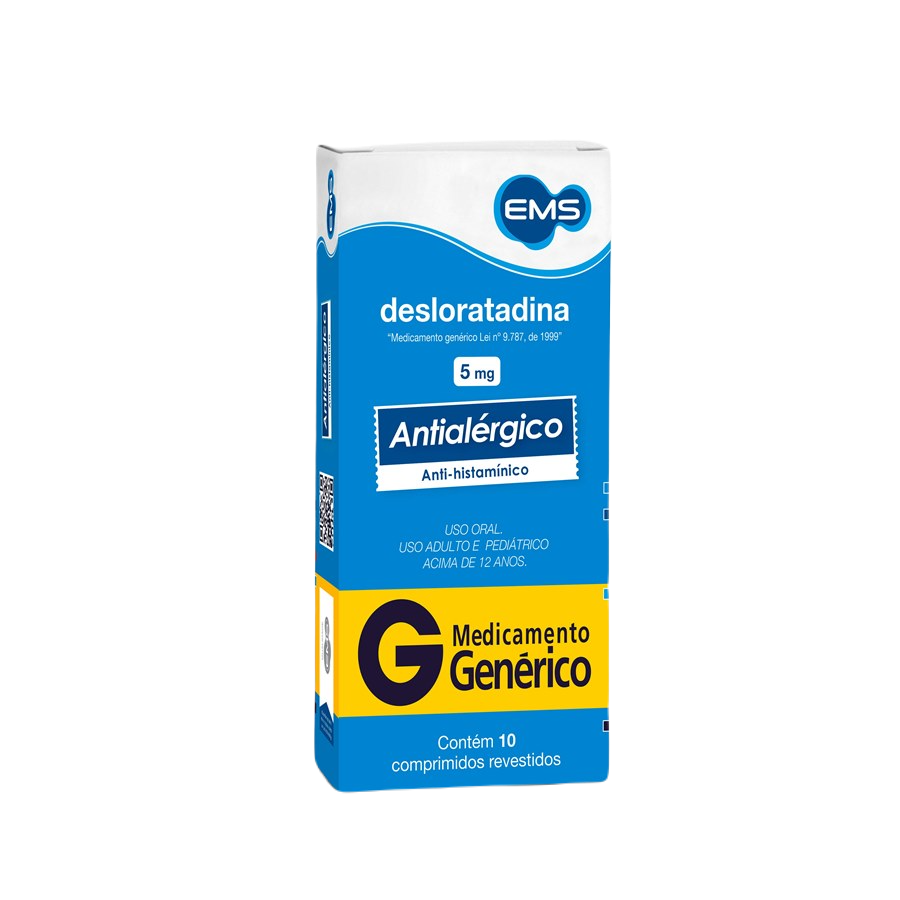 DESLORATADINA 5MG 10 COMPRIMIDOS - EMS - GENÉRICO