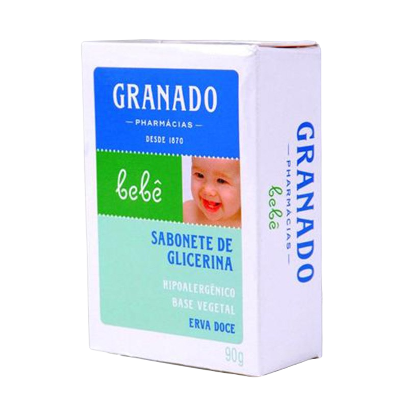 SABONETE DE GLICERINA  GRANADO  ERVA-DOCE  BEBÊ 90G