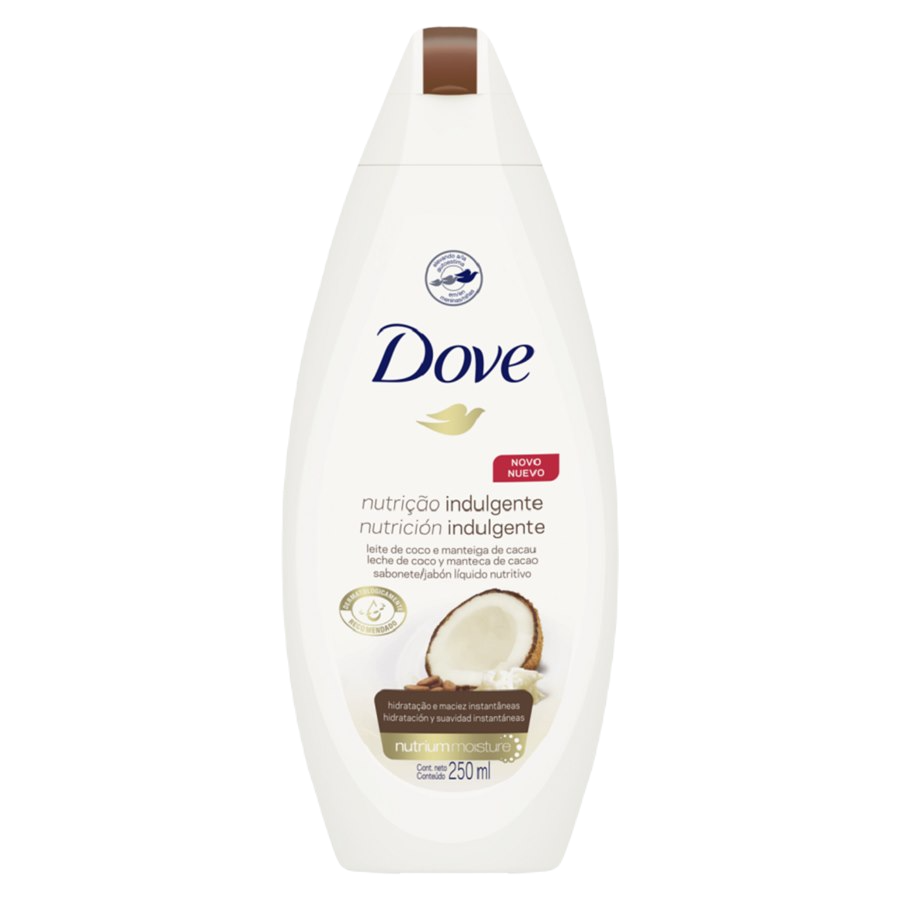 Sabonete Líquido Dove Delicious Care Leite De Coco Nutrição Indulgente 250Ml 