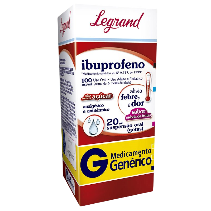 IBUPROFENO 100MG/ML GOTAS 20ML - LEGRAND - GENÉRICO