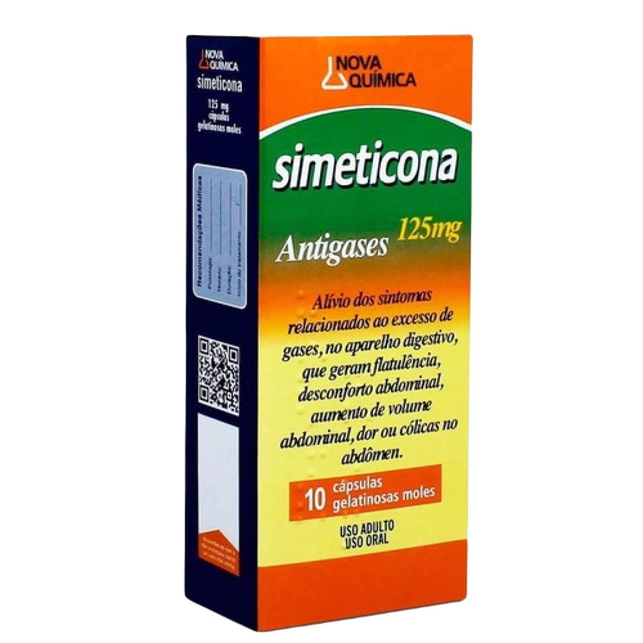 SIMETICONA 125MG 10 CÁPSULAS NOVA QUÍMICA