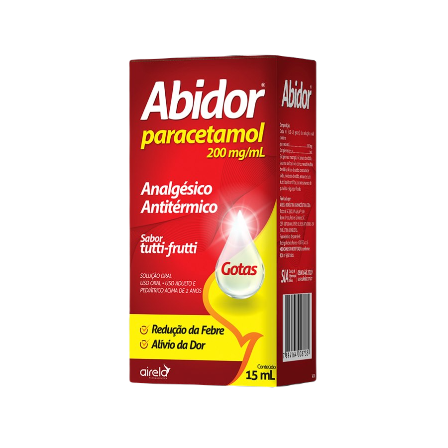 PARACETAMOL - ABIDOR 200MG 15ML