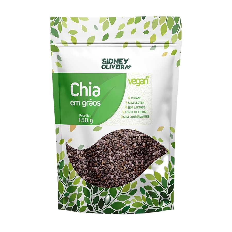 CHIA EM GRÃOS VEGAN 150G SIDNEY OLIVEIRA