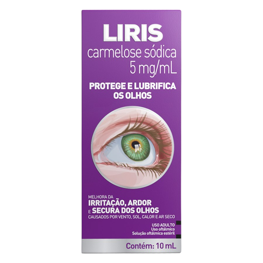 LIRIS COLÍRIO PARA OS OLHOS COM CARMELOSE SÓDICA 10ML