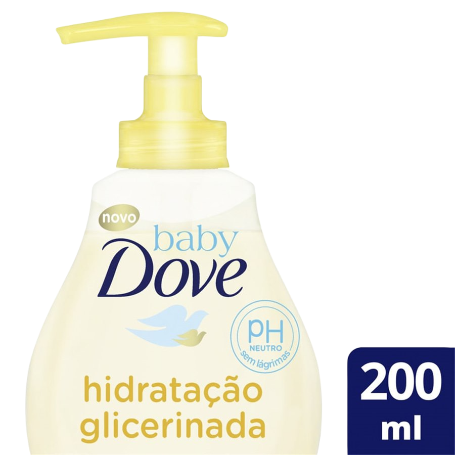 SABONETE LÍQUIDO DOVE BABY HIDRATAÇÃO GLICERINADA CABEÇA AOS PÉS 200ML