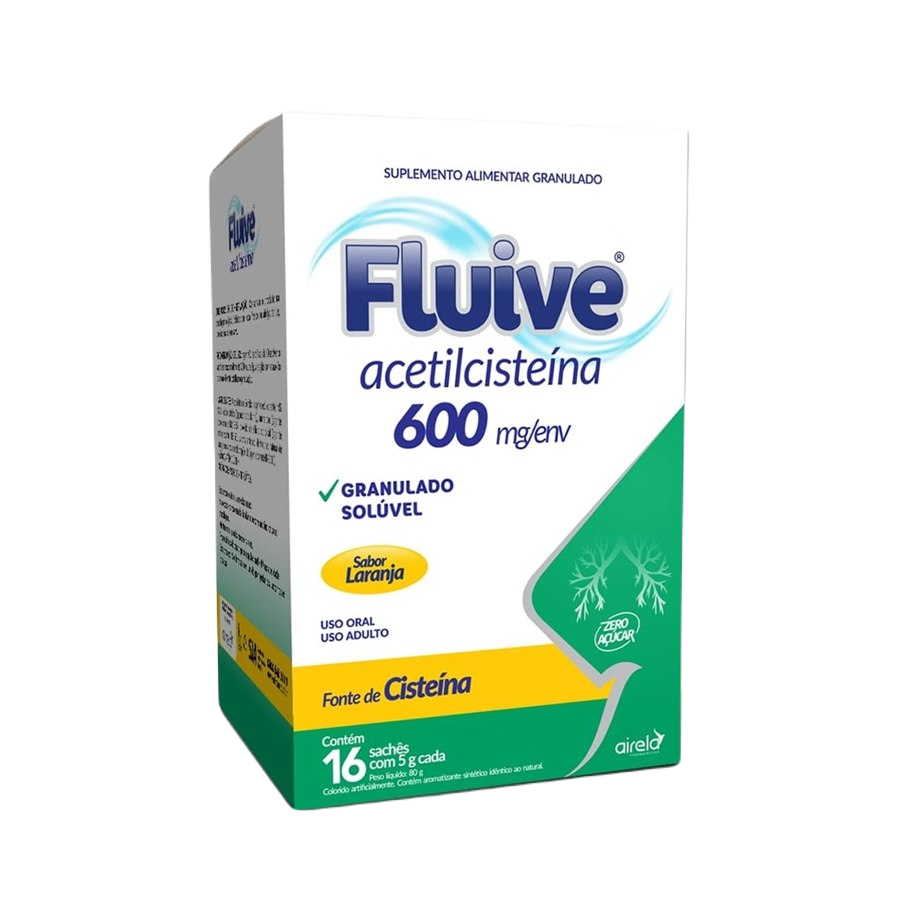 ACETILCISTEÍNA 600MG FLUIVE 16 ENVELOPES