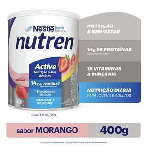 NUTREN ACTIVE SABOR MORANGO 400G 