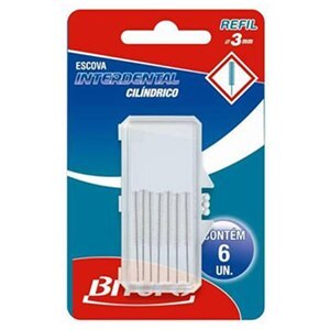 Escova Interdental Bitufo Cilindrico Refil 6 Unidades