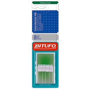 Escova Interdental Hb Fina Cilindrica Com 1 Estojo 10 Escovas