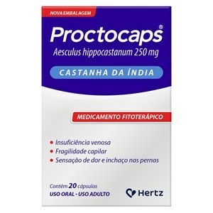 Castanha Da Índia - Proctocaps 250Mg 20 Cápsulas