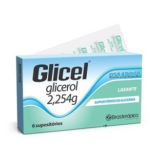 SUPOSITÓRIO DE GLICERINA GLICEL ADULTO 6 UNIDADES