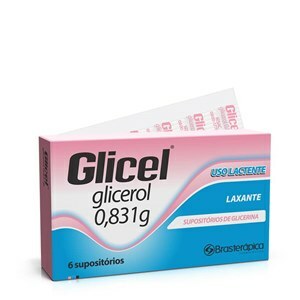SUPOSITÓRIO DE GLICERINA GLICEL LACTENTE  6 UNIDADES