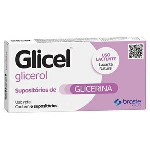 Supositório De Glicerina Glicel Lactente  6 Unidades