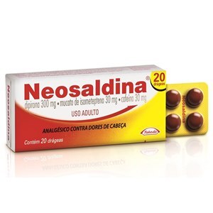 DIPIRONA+ISOMETEPTENO+CAFEÍNA - NEOSALDINA 20 DRÁGEAS