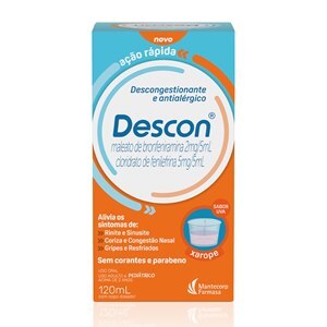 DESCON SOLUÇÃO XAROPE SABOR UVA 120ML