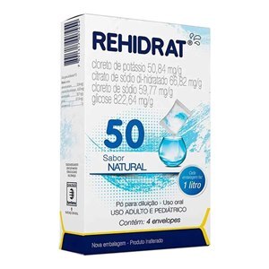 REHIDRAT 50 PÓ NATURAL 4 ENVELOPES