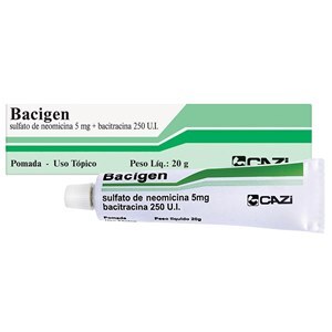 Neomicina + Bacitracina - Bacigen Pomada 20G