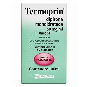 Termoprin Dipirona 50mg/Ml Sabor Framboesa Xarope 100ml