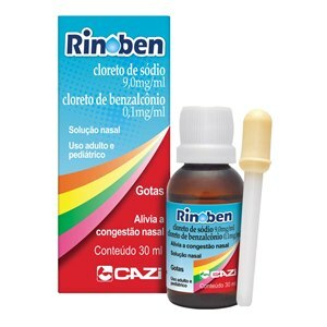 Cloreto De Sódio + Benzalcônio - Rinoben Solução Nasal 30Ml
