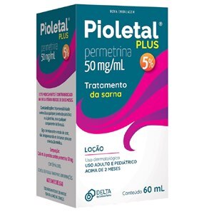 PERMETRINA - PIOLETAL PLUS 5% 50MG/ML LOÇÃO 60ML