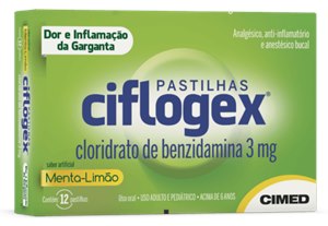 Ciflogex Menta/Limão 12 Pastilhas