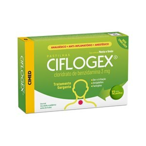 Pastilha Ciflogex Sabor Menta E Limão 12 Unidades