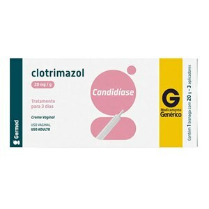 Clotrimazol Creme Vaginal Tubo 20G + 3 Aplicadores - Germed Genérico (Gino Canesten)