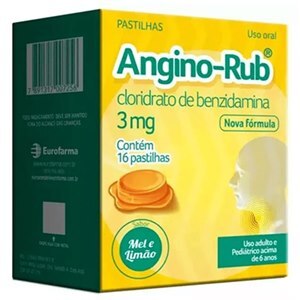 Angino Rub Sabor Mel E Limão 16 Pastilhas