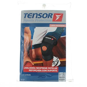 Joelheira Neoprene Patelar Com Reforço E Suporte Tamanho P Cor Preta