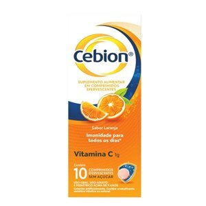 VITAMINA C - CEBION 1G 10 COMPRIMIDOS EFERVESCENTES - SEM AÇÚCAR