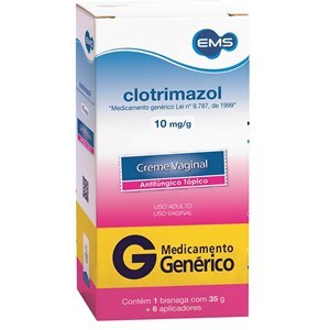 Clotrimazol Creme Vaginal 35G + 6 Aplicadores - Ems - Genérico