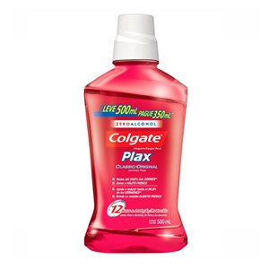 Enxaguante Antisséptico Bucal Colgate Plax Classic Leve 500Ml Pague 350Ml