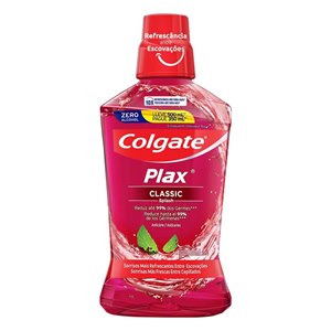 Enxaguante Antisséptico Bucal Colgate Plax Classic Leve 500Ml Pague 350Ml