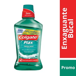 Enxaguante Antisséptico Bucal Colgate Plax Fresh Mint Leve Mais Pague Menos 500Ml