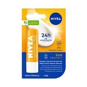 NIVEA PROTETOR SOLAR HIDRATANTE LABIAL SUN PROTECT ALTA PROTEÇÃO FPS 30 4,8 G