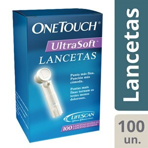 Lancetas Onetouch Ultrasoft 100 Unidades - Validade Maio/2026