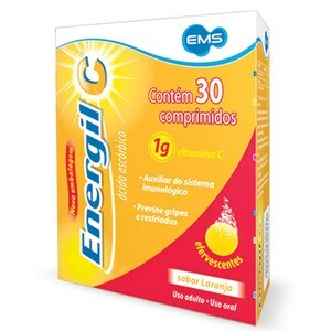 Energil C 1G 30 Comprimidos Efervescentes - Contém Açúcar
