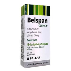 DIPIRONA + ESCOPOLAMINA - BELSPAN COMPOSTO 20 COMPRIMIDOS