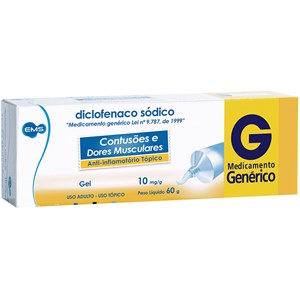 Diclofenaco Sódico Gel 60G - Ems - Genérico