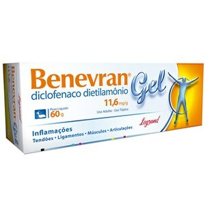 DICLOFENACO DIETILAMÔNIO - BENEVRAN GEL 60G