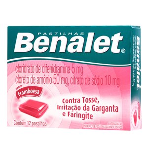 Benalet Framboesa 12 Pastilhas