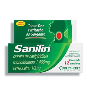 Sanilin Menta 12 Pastilhas