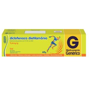 Diclofenaco Dietilamônio Gel 60G - Teuto - Genérico