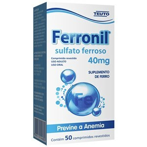 SULFATO FERROSO - FERRONIL 40MG 50 COMPRIMIDOS